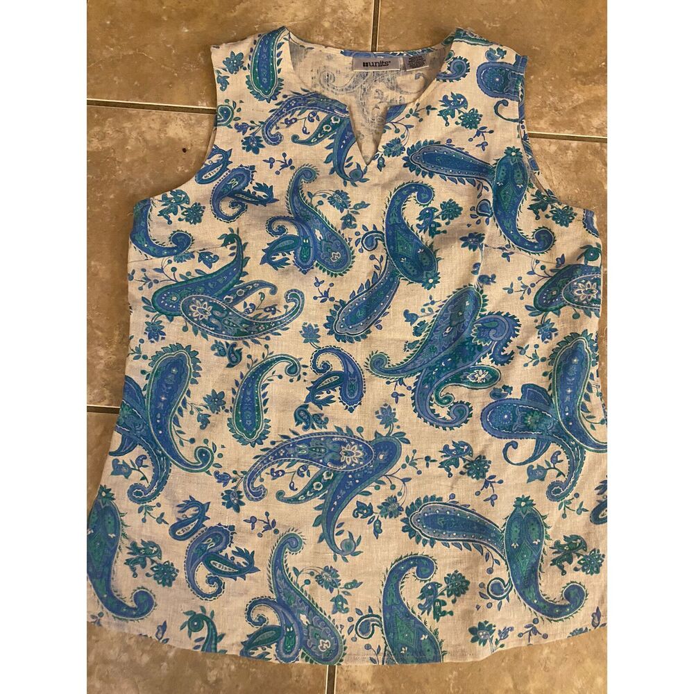 Units M Linen Paisley Printed Blouse